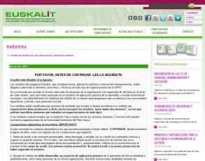 Euskalit. Permite la contrataci�n de cursos online