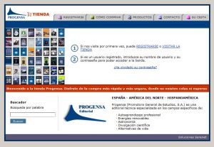 Progensa. Portal de venta de libros