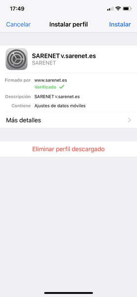 Iphone VPN APN paso 3